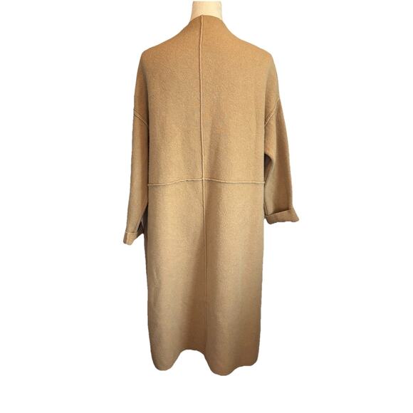 SWTR Womens Sz Large Camel Merino Wool Yak Blend Coatigan - Picture 3 of 7